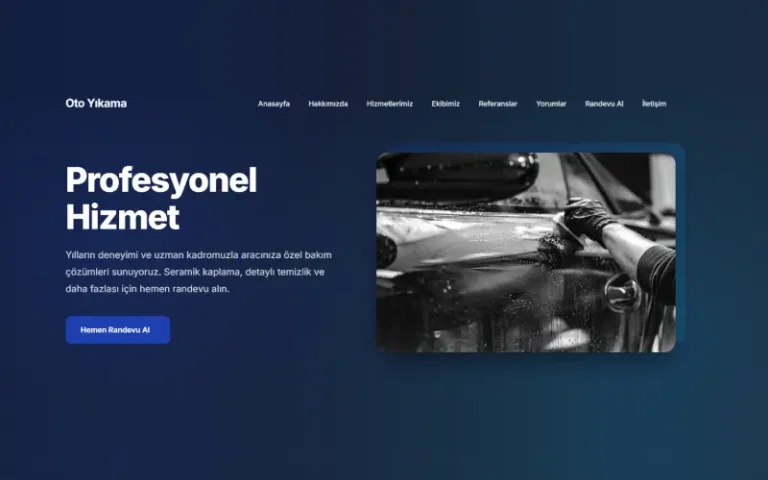 Oto Yıkama Yönetim Programı – Açık Kaynak