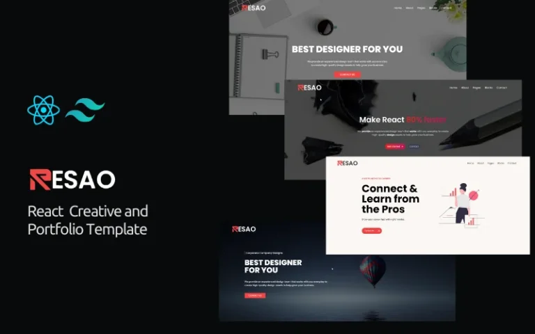 Resao – React Creative and Portfolio Template