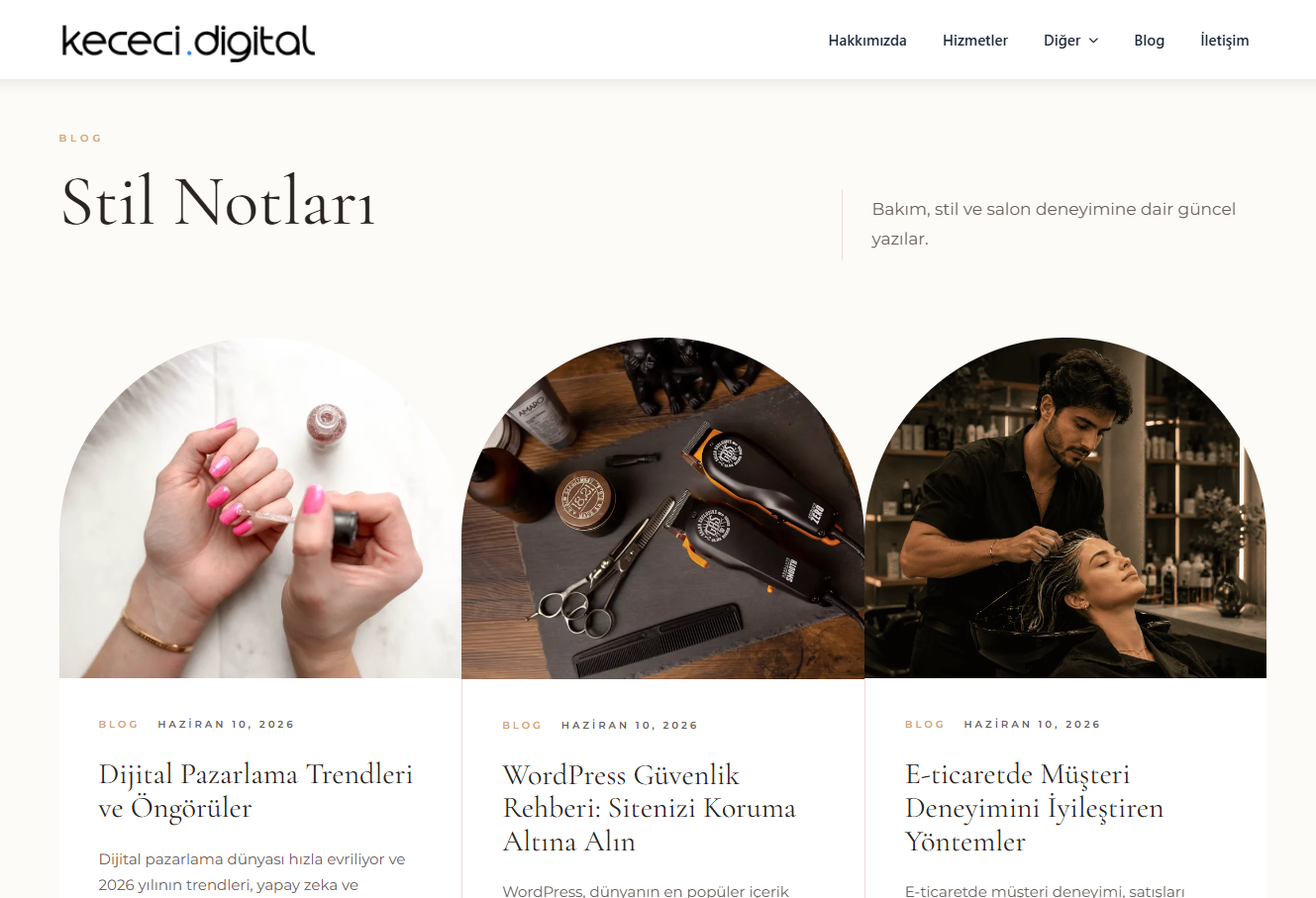 Kuaför & Berber WordPress Teması | Tek Tık Kurulum - Görsel 3