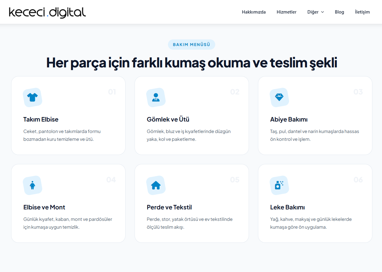 Kuru Temizleme & Ütü Evi WordPress Teması | Tek Tık Kurulum | Sınırsız Lisans - Görsel 3