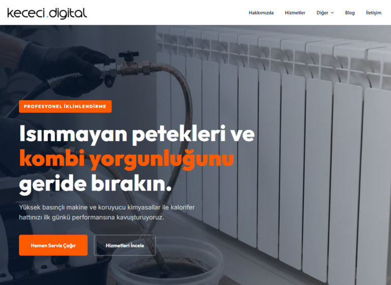 Petek Temizleme & Kombi Bakımı WordPress Teması | Tek Tık Kurulum