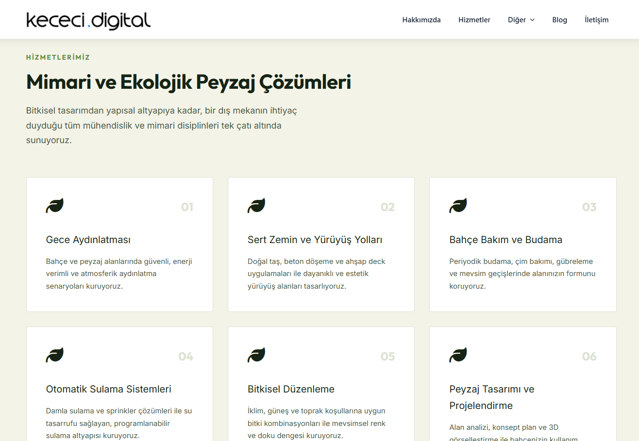 Peyzaj & Bahçe Düzenleme WordPress Teması | Tek Tık Kurulum | Sınırsız Lisans - Görsel 5