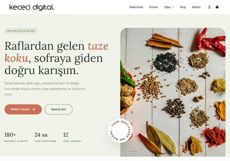 Baharatçı & Aktar WooCommerce Teması | Sınırsız Kullanım | Açık Kaynak