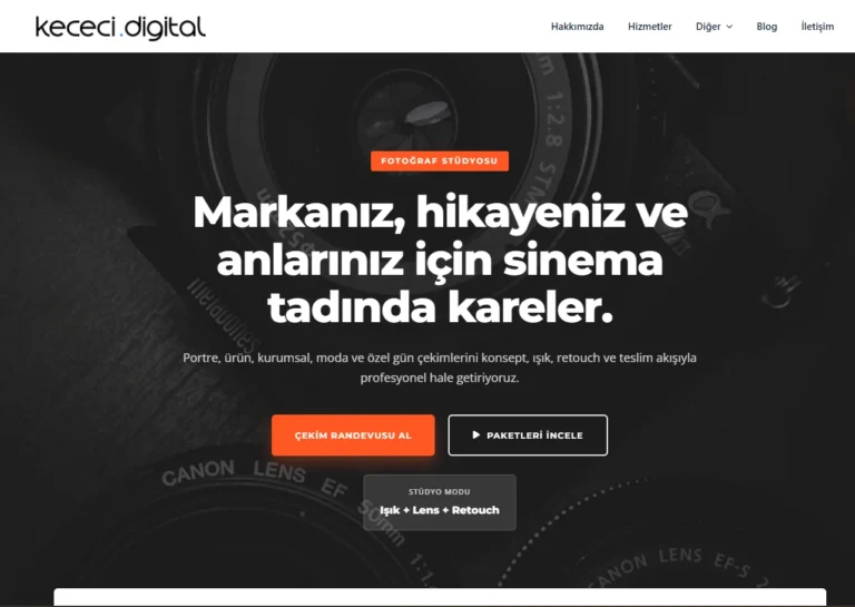 Fotoğraf Stüdyosu WordPress Teması | Sınırsız Kullanım | Açık Kaynak