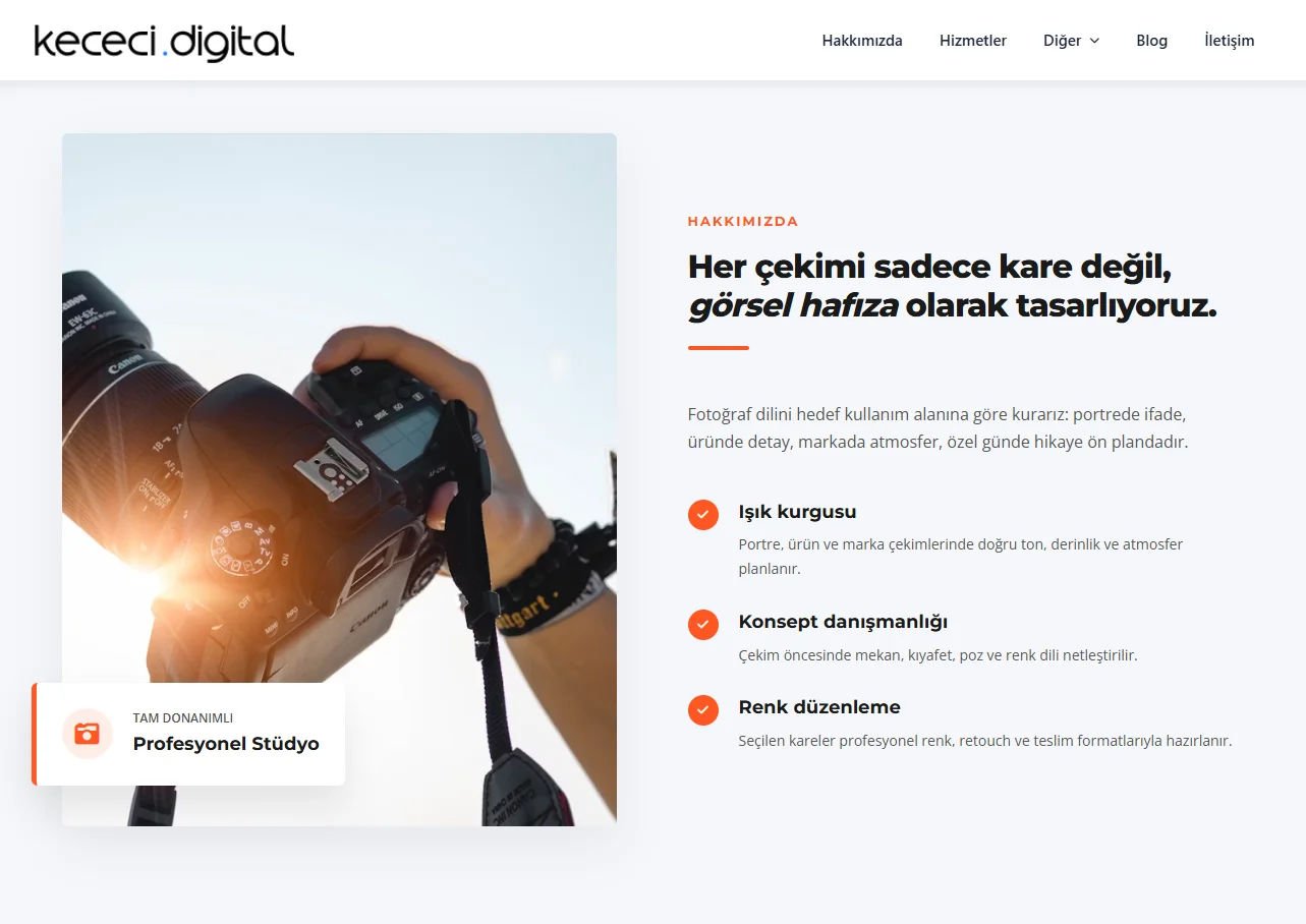 Fotoğraf Stüdyosu WordPress Teması | Sınırsız Kullanım | Açık Kaynak - Görsel 2