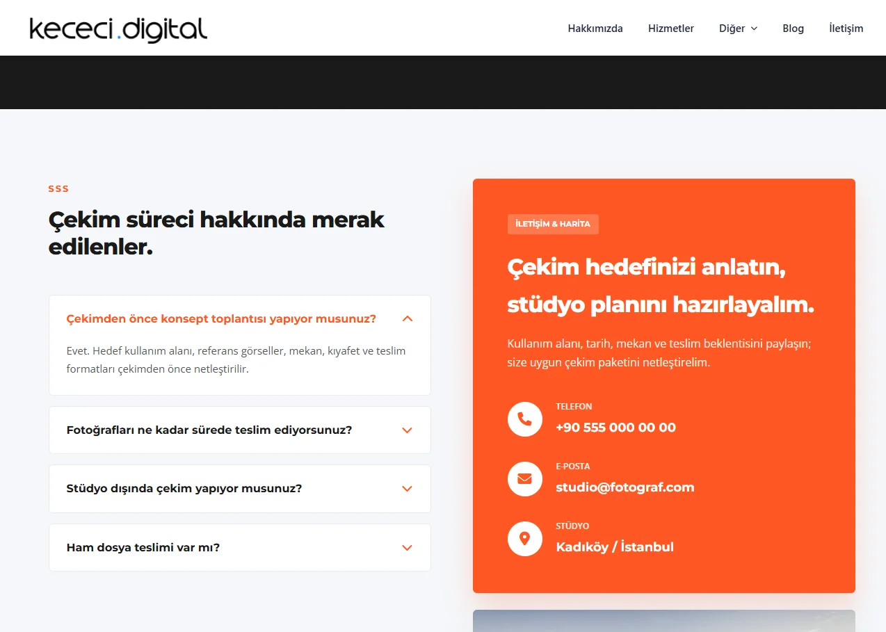Fotoğraf Stüdyosu WordPress Teması | Sınırsız Kullanım | Açık Kaynak - Görsel 3
