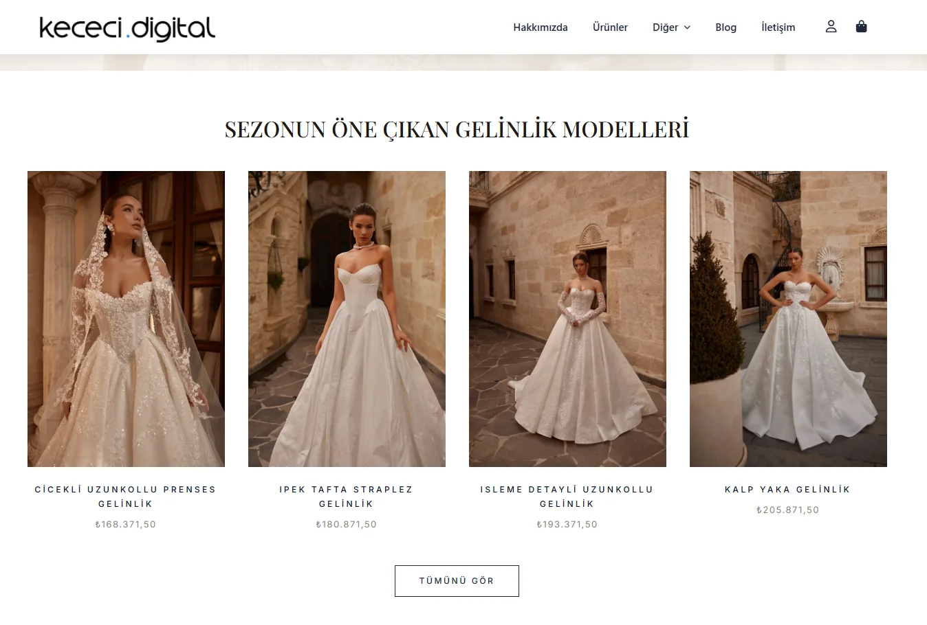 Gelinlikçi & Moda Evi E-Ticaret Woocommerce Teması | Modern ve Şık | Sınırsız Kullanım | Açık Kaynak - Görsel 2