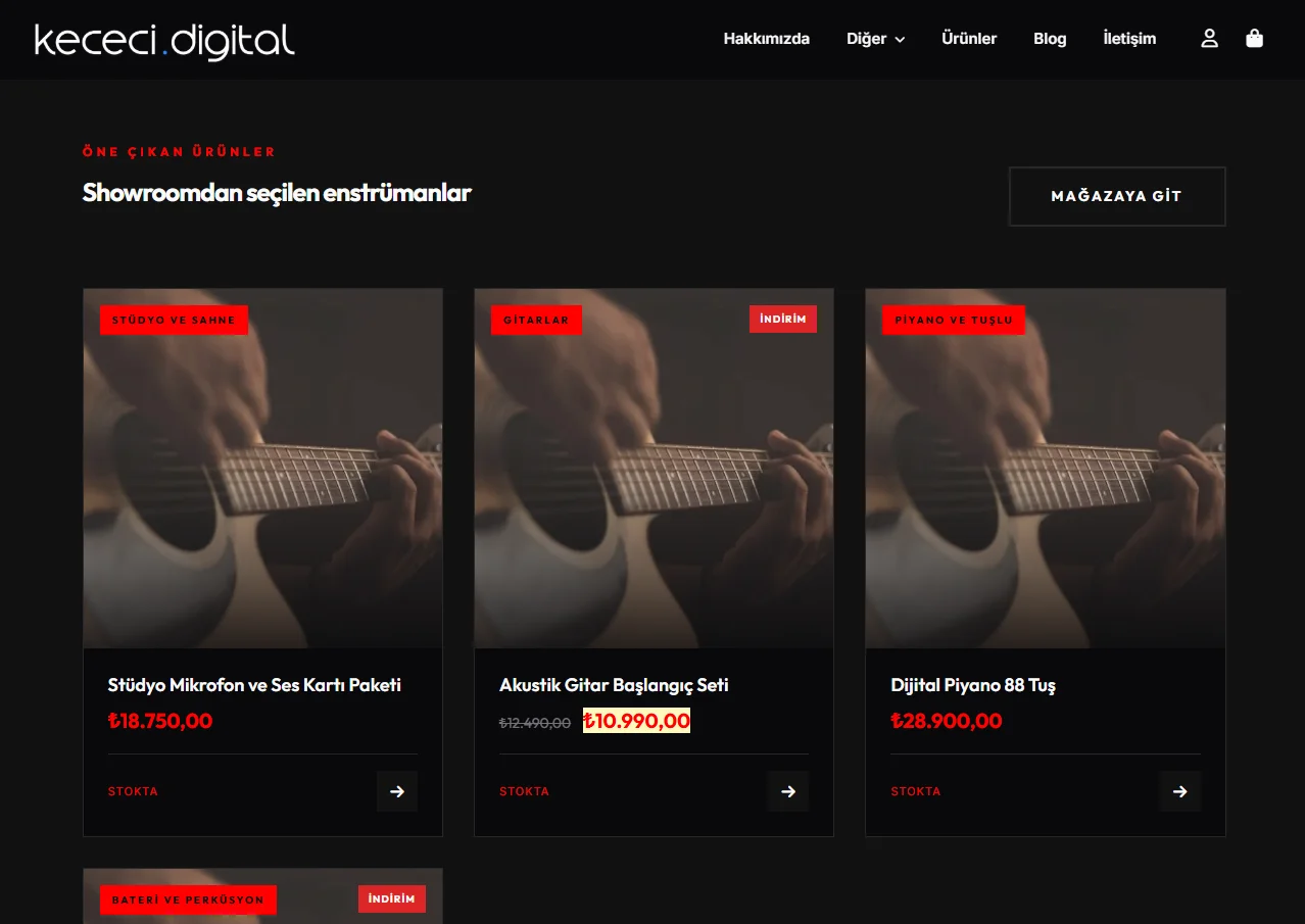 Müzik Market E-Ticaret WordPress Teması | Sınırsız Kullanım | Açık Kaynak - Görsel 2