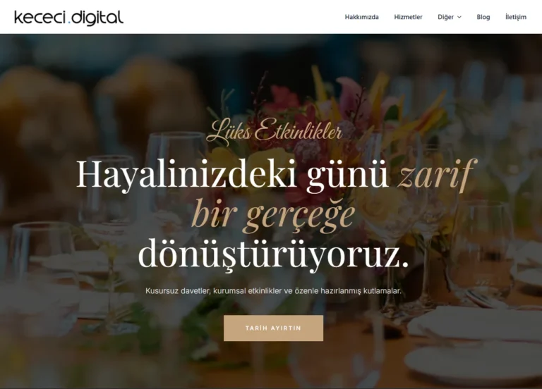 Düğün & Organizasyon WordPress Teması | Sınırsız Kullanım | Açık Kaynak