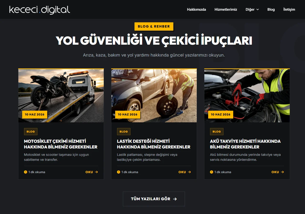 Oto Kurtarma & Çekici WordPress Teması | Gelişmiş Mobil Uyumlu Yol Yardım - Görsel 3