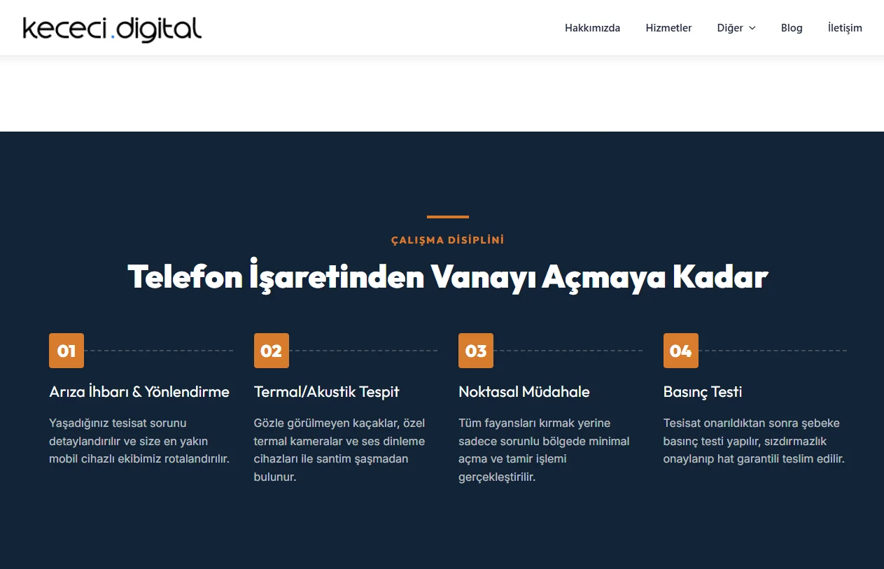 Tesisatçı & Su Kaçağı Tespiti WordPress Teması | Sınırsız Kullanım | Açık Kaynak - Görsel 4