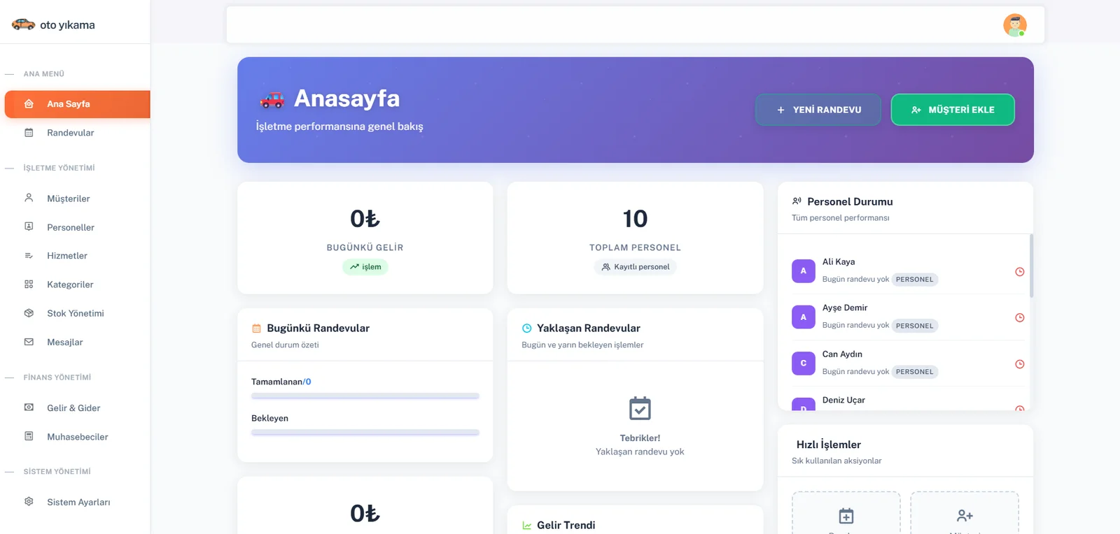 Oto Yıkama Yönetim Programı - Açık Kaynak - Görsel 2
