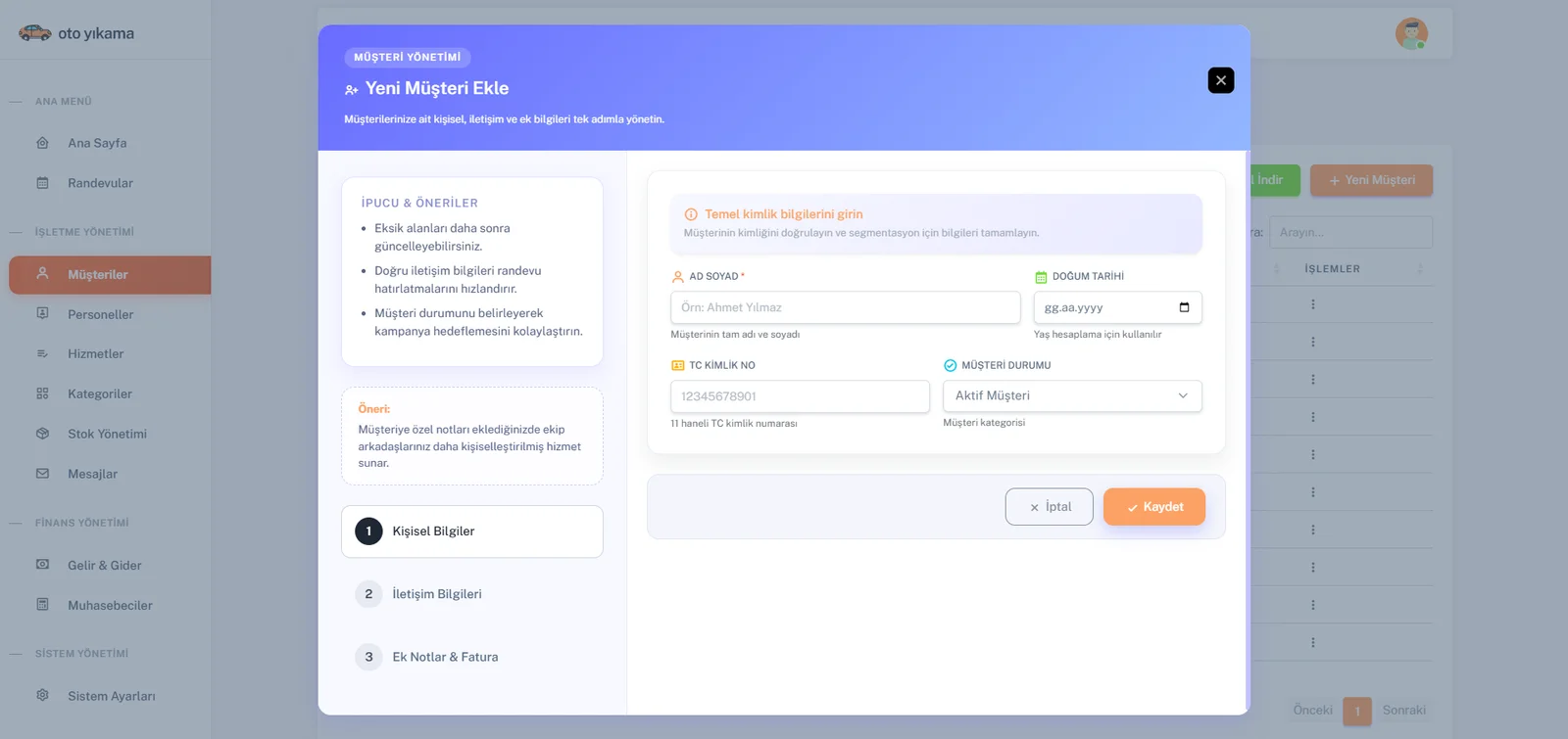 Oto Yıkama Yönetim Programı - Açık Kaynak - Görsel 4