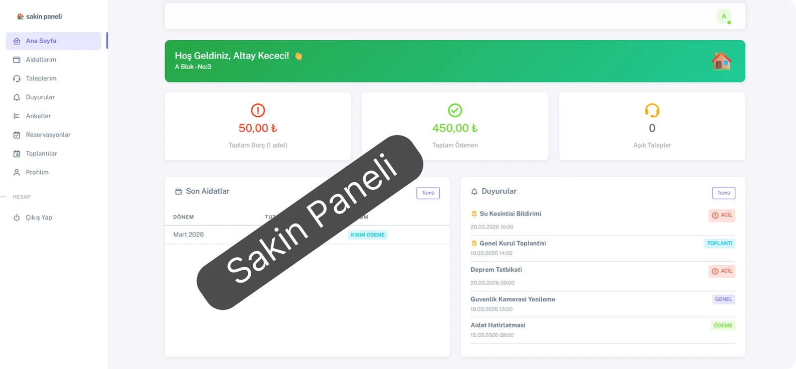 Akıllı Site Yönetimi Scripti (Admin + Sakin Paneli) - Açık Kaynak | Sınırsız Kullanım - Görsel 4